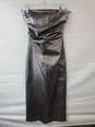 Zara Silver Metallic Sleeveless Dress Size M image number 1