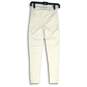 NWT Womens White Stretch Zip Pull-On Moto Ankle Leggings Size Small image number 2