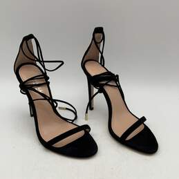 Teddy Blake Womens Black Emma Suede High Heels Ankle Strap Sandals 37 w/ Dustbag alternative image
