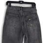 Womens Gray 5-Pocket Design Distressed Medium Wash Skinny Jeans Size 26 image number 4