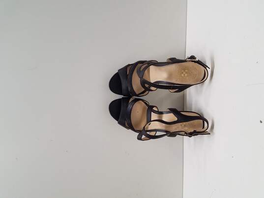 Vince Camuto Strappy Black Leather Heels  Size 9M image number 6