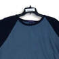 Mens Gray Raglan Short Sleeve Crew Neck Pullover T-Shirt Size XXL image number 3