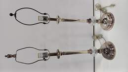 Pair of Crystal & Silver-Plate Table Lamps