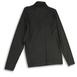 NWT Womens Black Long Sleeve Mock Neck Half Zip Activewear Top Size Large alternative image