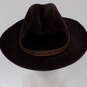 Vintage Oleg Cassini Men's Urban Turban Style Brown Felt Wide Brim Fedora Hat SZ 7 image number 2
