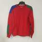Unisex Adult Red Cotton Crew Neck Long Sleeve Pullover Sweatshirt Size M image number 1
