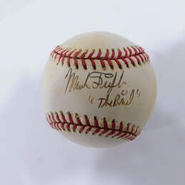 1976 A.L. Rookie of the Year Mark The Bird Fidrych Signed Baseball Detroit Tigers