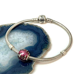 Designer Pandora S925 ALE Sterling Silver Snake Chain Bracelet With Charm