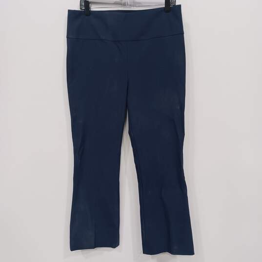 Theory Women's Sea Blue Yoke Pants size 10 NWT image number 1