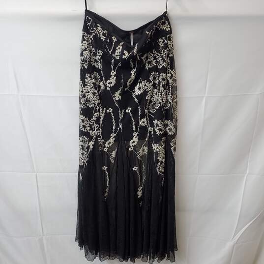 Free People Women's Black Embroidered Maxi Skirt Size 0 image number 1