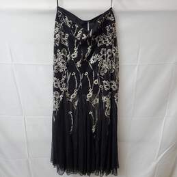 Free People Women's Black Embroidered Maxi Skirt Size 0