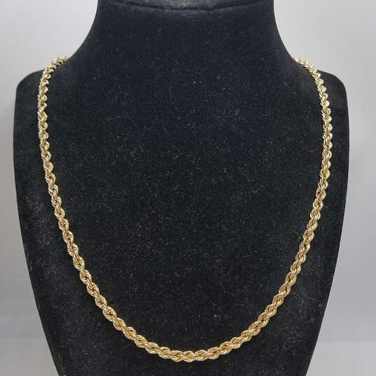 BBB 10K Gold Twist Rope Chain 23in Necklace 7.4g image number 1