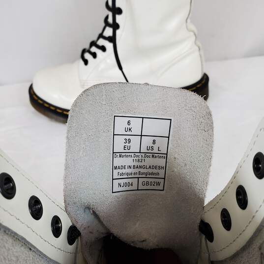 Dr Martens Leather High Boots White 8 image number 6