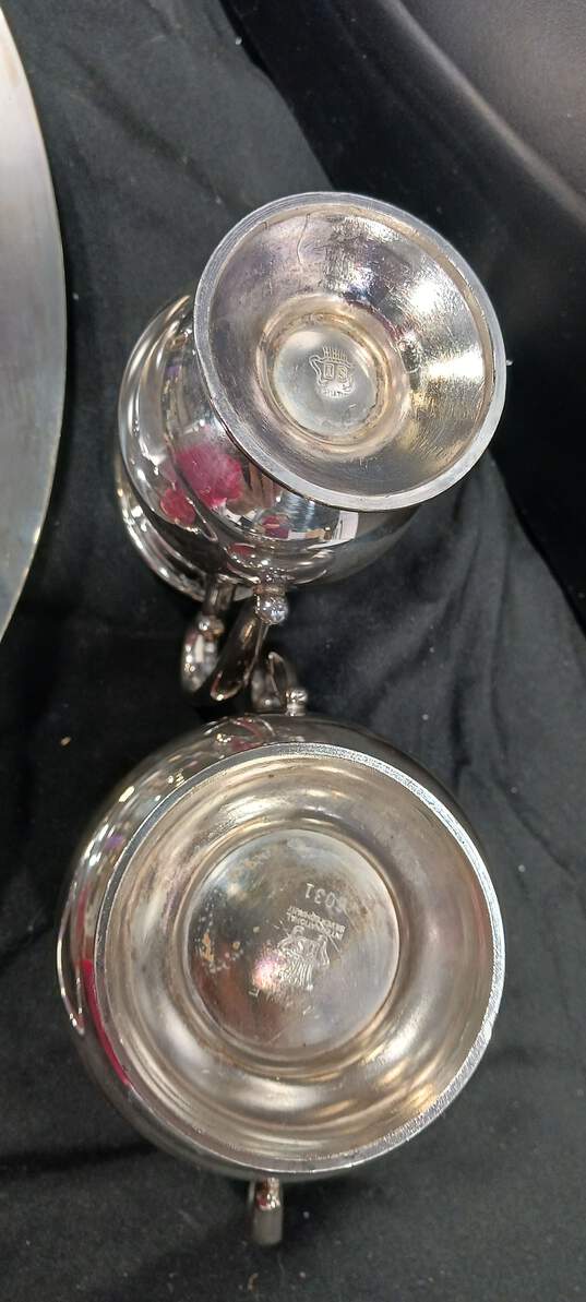 Vintage 4 Piece Silver Plated Tea Serving Set image number 3