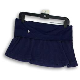 Ralph Lauren Womens Navy Blue Elastic Waist Pull-On Athletic Skirt Size Medium