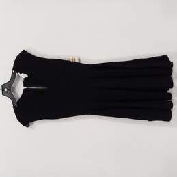 Bar III Women's Black V Neck Sleeveless Fit & Flare Dress Size Small Petite