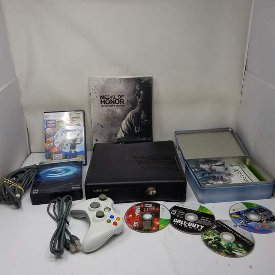 Microsoft Xbox 360 S Console Slim W/ Games image number 1