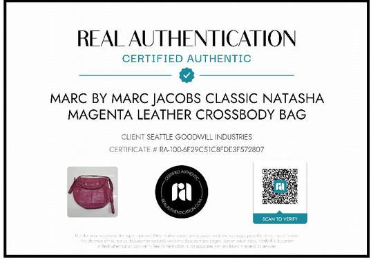 Marc By Marc Jacobs Classic Natasha Magenta Leather Crossbody Bag image number 10