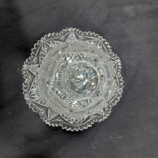 Vintage Crystal Serving Dish With Matching Lid image number 6