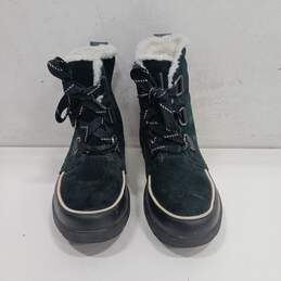 Sorel Women's Black Tivoli IV Waterproof Lace Up Boots Size 8.5