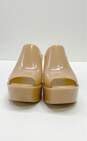 Melissa Posh Jelly Beige Platform Block Heel Sandals Women's Size 8 image number 3
