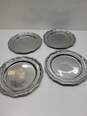B# 4 Pc Set VTG. Wilton Armetale Queen Anne Pewter Dinner Plates Approx. 10 in. image number 3