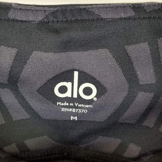 Alo Women Black Printed Mesh Leggings M image number 3