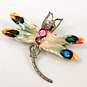Mixed Metals Enamel & Rhinestone Butterfly & Dragonfly Brooches image number 7