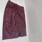 Wm Open Edit Leather Maroon Burgundy Skirt Wrap Knot-Style Slit Sz XL image number 1