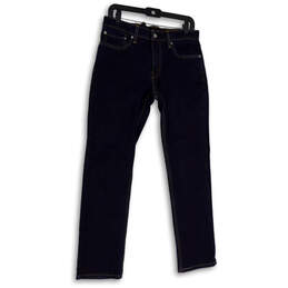 Mens Blue 511 Denim Dark Wash Pockets Slim Fit Skinny Leg Jeans Size 32X30