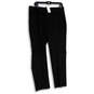 NWT Womens Black Flat Front Pockets Stretch Straight Leg Dress Pants Sz 10 image number 1