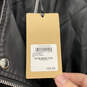 NWT Womens Black Animal Print Long Sleeve Full-Zip Biker Jacket Size 3X image number 6