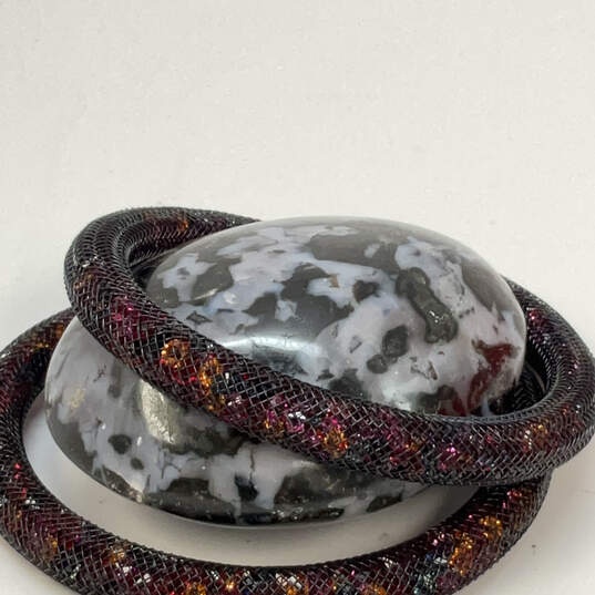 Designer Swarovski Silver-Tone Stardust Multicolor Crystal Wrap Bracelet image number 4
