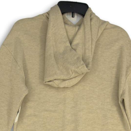 NWT Womens Beige Long Sleeve Drawstring Hooded Sweater Dress Size XS image number 4