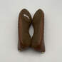 Womens Brown Leather Round Toe Slip-On Fashionable Ballet Flats Size 8.5 image number 7