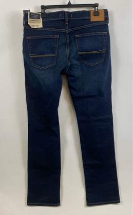 NWT Abercrombie & Fitch Mens Blue Everyday Stretch Demin Straight Jeans Sz 34x32 alternative image