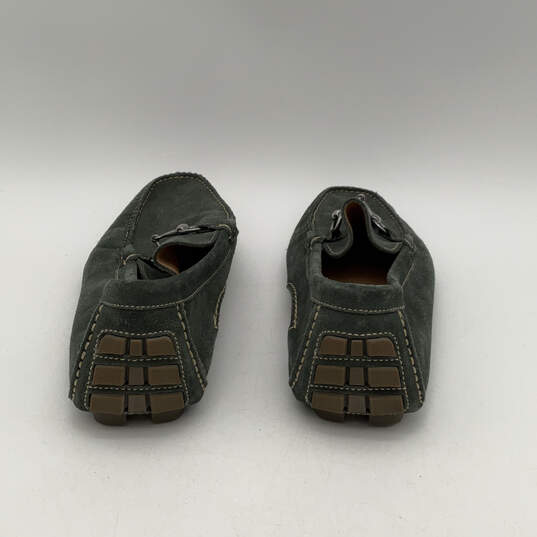 Mens Suede Green Moc Toe Fashionable Slip-On Loafer Shoes Size 10 image number 6