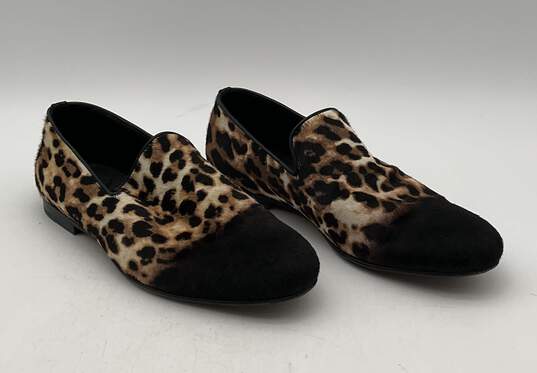 Jimmy Choo Women's Size 39 Pony Hair Animal Print Loafers image number 2