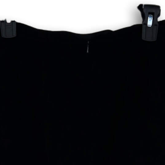 Womens Black Back Zipper Slit Knee-Length Straight Pencil Skirt Size 2 image number 2
