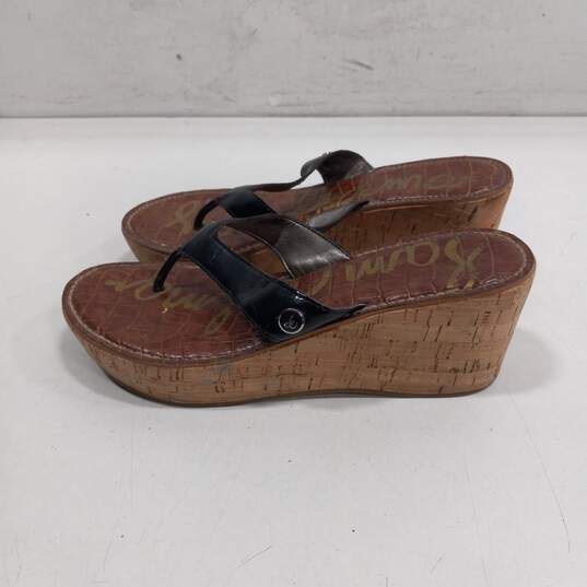Sam Edelman Women's Romy Cork Platform Wedge Heel Thong Sandals Size 7.5 image number 2