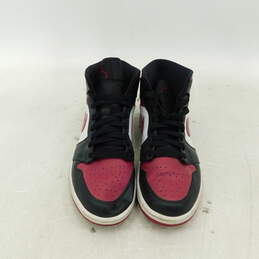 Jordan 1 Mid Bred Toe Men's Shoes Size 10 alternative image