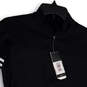 NWT Womens Black White Short Sleeve Stand Collar Cycling Shirt Sz L image number 4