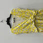 Womens Yellow Sleeveless V-Neck Surplice Fit & Flare Dress Size Large image number 3