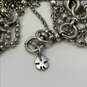 Designer Lucky Brand Silver-Tone Pearl Coin Multiple Strand Chain Necklace image number 3