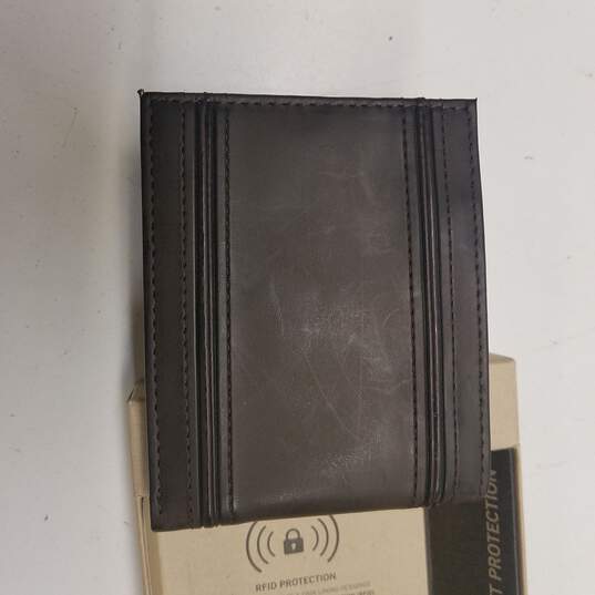 Kenneth Cole RFID Protection Brown Leather Wallet image number 7