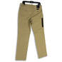 NWT Mens Beige Flat Front Slash Pockets Slim Fit Aiden Chino Pants Sz 32x32 image number 2