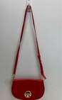 Tory Burch Leather Jamie Clutch Crossbody Cherry Red image number 1