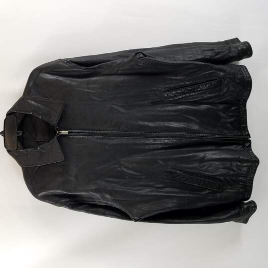 Brandini Womens Leather Black Jacket XL image number 1