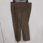 Croft & Barrow Men's Brown Corduroy Pleated Dress Pants Size 40x32 image number 1
