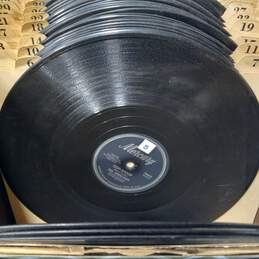 Bundle of Assorted 72 rpm Vinyl Records & Hard Sided Case alternative image